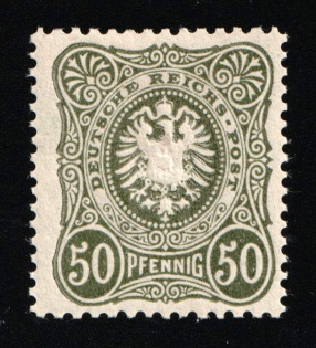 1887-89 50pf German Empire, Germany (Mi. 44 II b)
