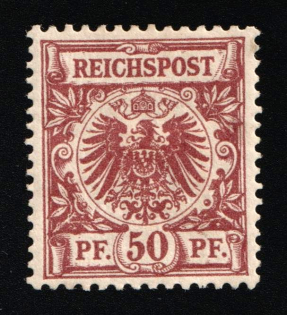 1890-1900 50pf German Empire, Germany (Mi. 50 d, CV $45)