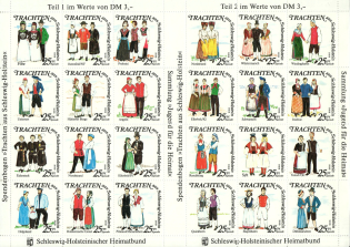 Schleswig-Holstein Folk Сostume Sheet (MNH)