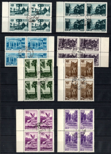 1949 Views of Crimea and Caucasus, Soviet Union, USSR, Russia, Blocks of Four (Full Set, CTO, Canceled to Order)