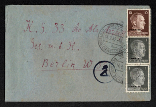 1942 (14 Sep) Vasylkiv Postmark, Official Mail (Dienstpost) Regular Cover, German Occupation of Ukraine