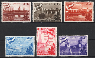 1947 10th Anniversary of the Moscow-Volga Canal, Soviet Union, USSR, Russia (Full Set, MNH)