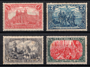 1915-19 German Empire, Germany (Mi. 94 B II - 97 B II, Full Set, CV $30)