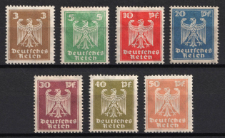 1924 Weimar Republic, Germany (Mi. 355 x - 361 x, Full Set, CV $50)