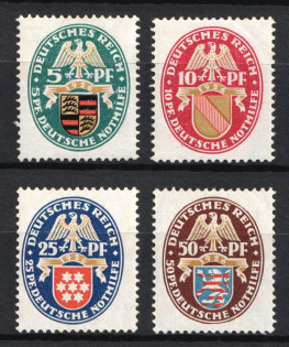 1926 Weimar Republic, Germany (Mi. 398 Y - 401 X, Full Set, CV $260)