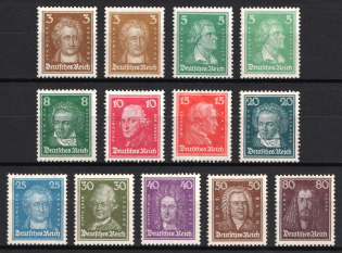 1926-27 Weimar Republic, Germany (Mi. 385 - 397, Full Set, CV $320)