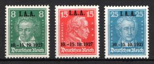 1927 Weimar Republic, Germany (Mi. 407 - 409, Full Set, CV $290, MNH)