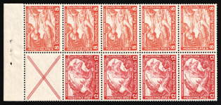 1933 Third Reich, Germany, Wagner, Se-tenant, Zusammendrucke, Block (Mi. H-Bl. 80 C, CV $360, MNH)