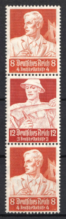 1934 Third Reich, Germany, Se-tenant, Zusammendrucke (Mi. S 228, CV $30, MNH)