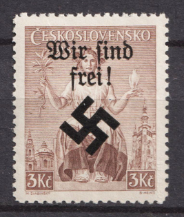 1939 3kc Moravia-Ostrava, Bohemia and Moravia, Germany Local Issue (Mi. 31, Signed, CV $70, MNH)