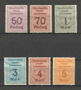 Oldenburg Germany Railway Stamps