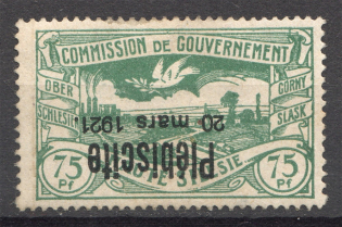 1921 Germany Upper Silesia (Inverted Overptint, CV $800)