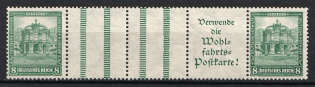 1931 Weimar Republic, Germany, Se-tenant, Zusammendrucke (Mi. WZ 7, CV $390)