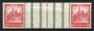 1931 Weimar Republic, Germany, Se-tenant, Zusammendrucke (Mi. WZ 8, CV $320)