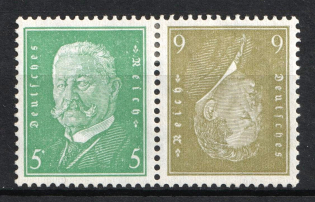 1932 Weimar Republic, Germany, Tete-beche, Se-tenant, Zusammendrucke (Mi. K 11, CV $30)