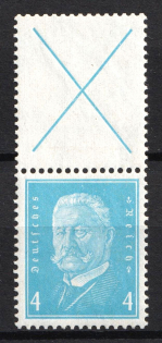 1932 4pf Weimar Republic, Germany, Se-tenant, Zusammendrucke (Mi. S 38, CV $40)