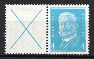 1932 Weimar Republic, Germany, Se-tenant, Zusammendrucke (Mi. W 26, CV $40)