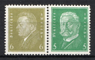 1932 Weimar Republic, Germany, Se-tenant, Zusammendrucke (Mi. W 28, CV $30)