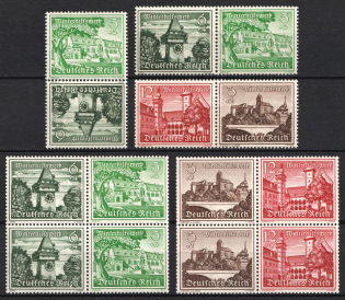 1939 Third Reich, Germany, Tete-beche, Se-tenants, Zusammendrucke (Mi. SK 35, W 136, W 144, W 146, CV $30)