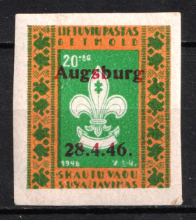 1946 Detmold, Lithuania, DP Camp, Displaced Persons Camp (Wilhelm 4 B, Signed, CV $70, MNH)