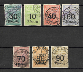 1906-10 Saxony Railway Stamps (Cancelled)