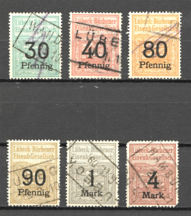 Lubeck Railway Stamps (Cancelled)