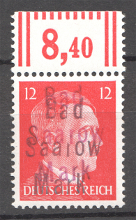 1945 Germany Bad Saarow Local Issue (Double Overprint Error, MNH)