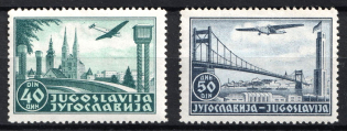 1940 Yugoslavia, Airmail (Mi. 426 - 427, Full Set, MNH)