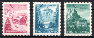 1951 Yugoslavia, Airmail (Mi. 655 - 657, Full Set, CV $95)