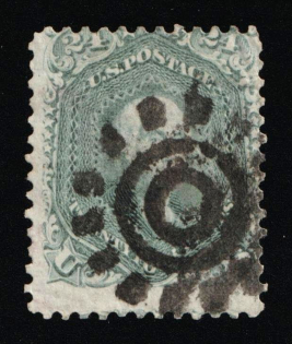 1861 24c Washington, United States, USA (Scott 70b, Steel-Blue, Cetificate, Used, CV $850)