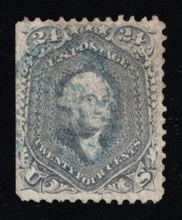 1862 24c Washington, United States, USA (Scott 78a, Cetificate, Used, CV $425)