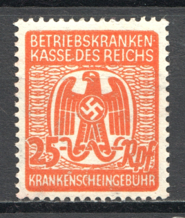 Germany Medical Certificate Revenue 25 Rpf (MNH)
