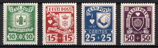 1937 Estonia (Mi. 127 - 130, Full Set, CV $60)