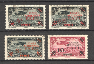 1942 French Offices Forces in Levant Airmail (CV $25, Full Set, Cancelled)