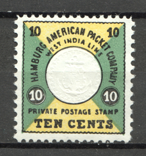Hamburg-America Packet Company `HAPAG` Private Postage Stamps 10 C (Perf)