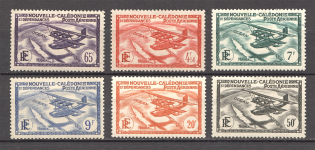 1938 New Caledonia French Colony Airmail (CV $10, Full Set)