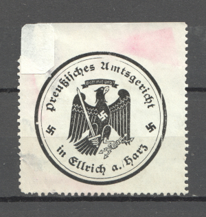 Prussian District Court in Ellrich Germany Swastika (Cancelled)