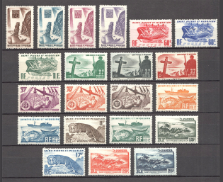 1947 St. Pierre & Miquelon French Colony (CV $60, Full Set)
