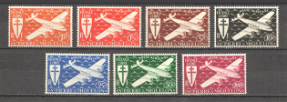 1942 St. Pierre & Miquelon French Colony Airmail (CV $10, Full Set)