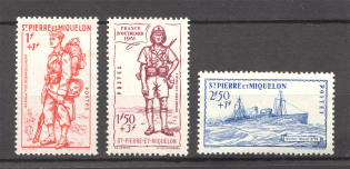 1941 St. Pierre & Miquelon French Colony Airmail (CV $10, Full Set)