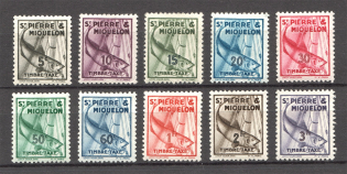 1938 St. Pierre & Miquelon French Colony (CV $20, Full Set)