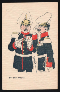 1914-18 'Mr. Colonel' WWI European Caricature Propaganda Postcard, Europe