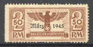 1945 Gdansk Outpost 2.5 Rm (MNH)