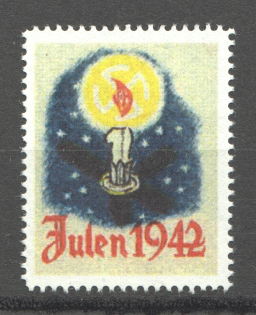 1942 National Socialist Workers' Party of Denmark DNSAP Christmas Swastika (MNH)