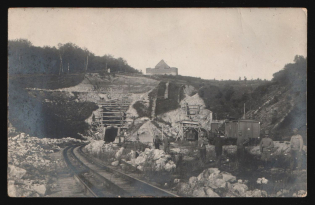1917-1920 'Construction of a railway tunnel', Czechoslovak Legion Corps in WWI, Russian Civil War, Postcard