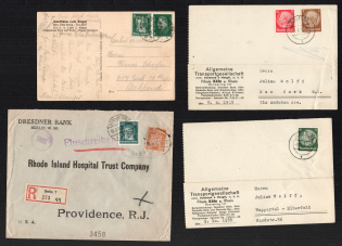 Germany, Collection of Registered Cover and Postcards (Perfin, Used)