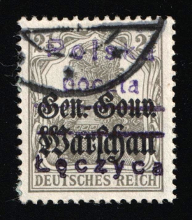 1918 2.5pf Leczyca Local Issue, Poland (Fi. 4, Used, CV $30)
