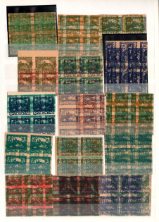 1918-19 Czechoslovakia, Blocks (Proofs, Essays, Varieties of Print Errors)