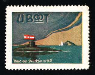 Germany, U-Boat WWI Submarine German Propaganda