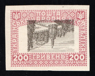1920 200hrn Ukrainian People's Republic, Ukraine (Proof, 'INVERTED WRONG Center' from 100hrn)